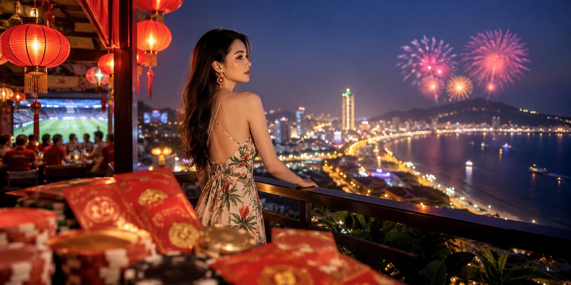 Phong bì đỏ và đèn lồng khuyến mãi lễ Tết tại Vũng Tàu